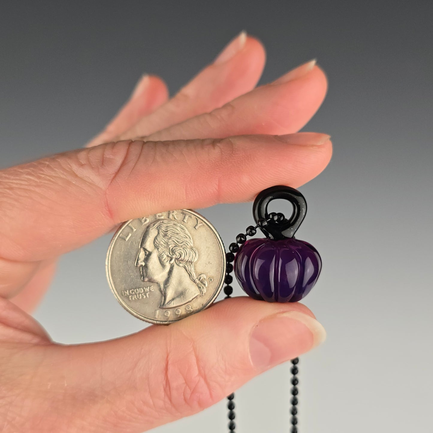 Pendant: Purple with Black stem