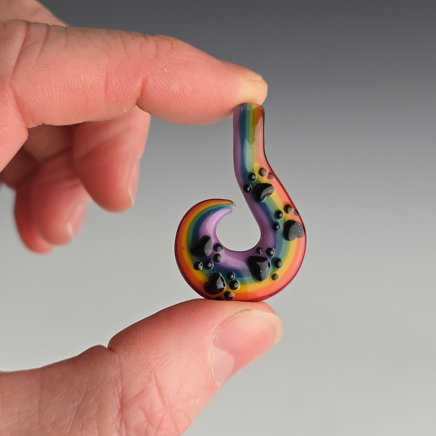 UV Rainbow Paw Print Spiral