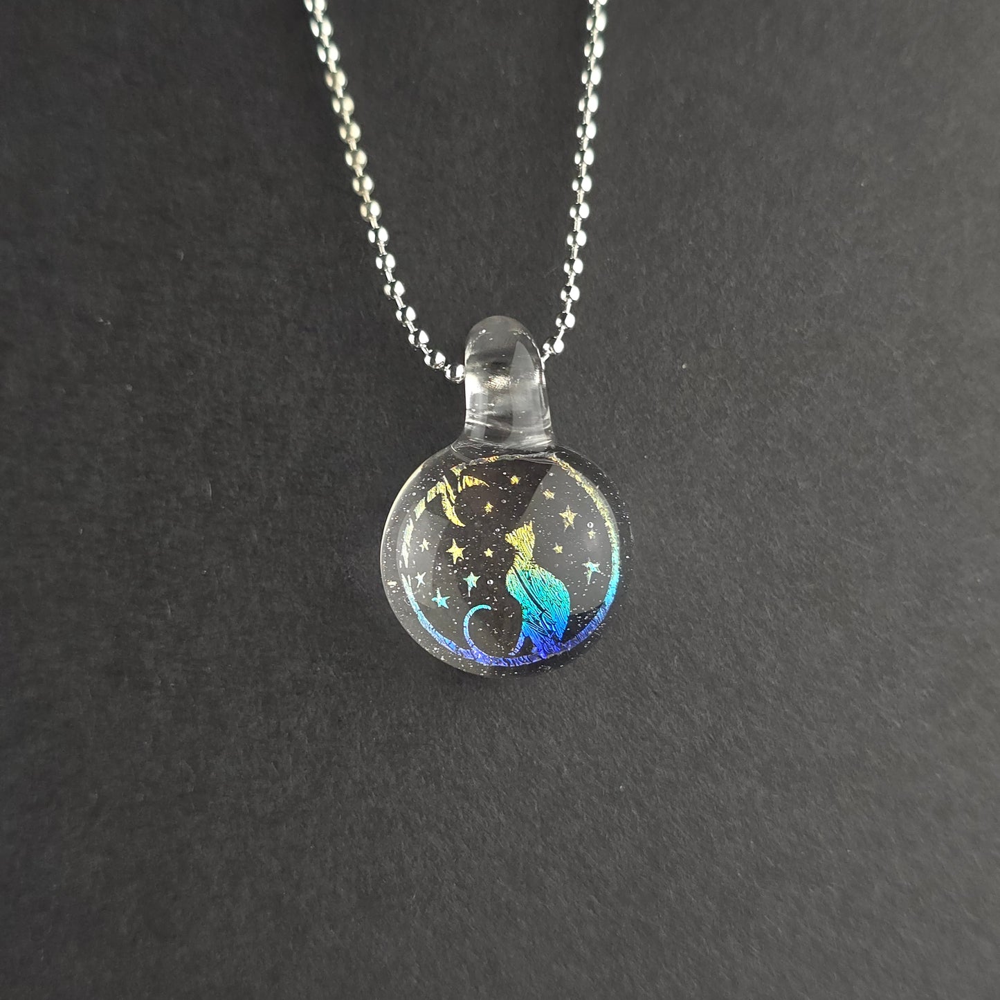 Mini Rainbow Dichro Moon & Stars Kitty: UV Lucy