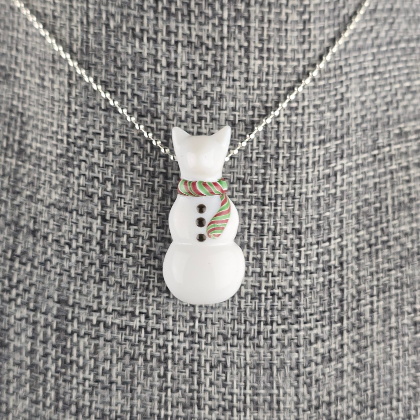 Snowman Kitty pendant