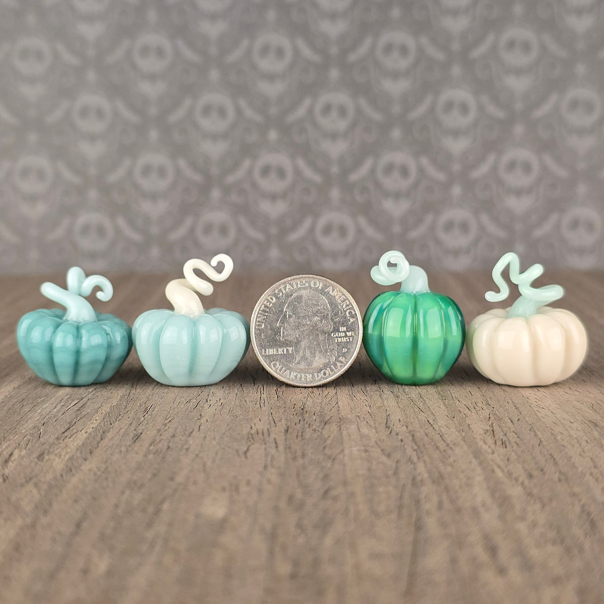 Pumpkin Trinkets: Greens & Off White