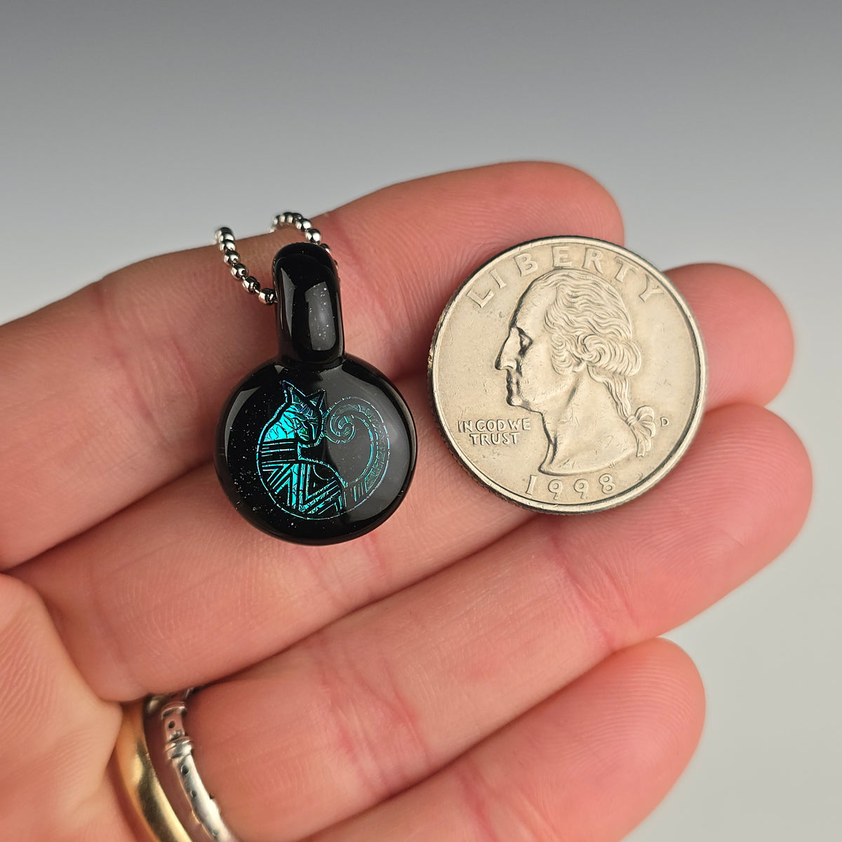 Mini Blue Dichro Aztec: Galaxy Black