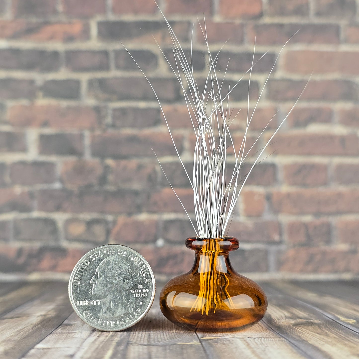 Mini Amber Whisker Vase #2