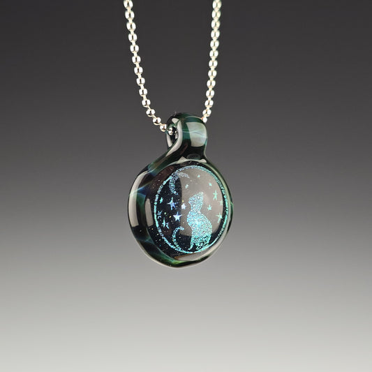 Green Dichro Moon & Stars Kitty with Xenomorph Frame