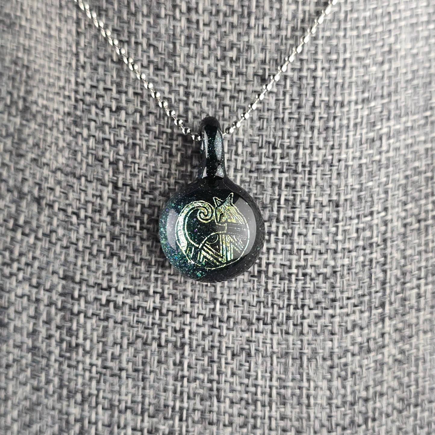 Mini Gold Dichro Aztec: Blue Stardust