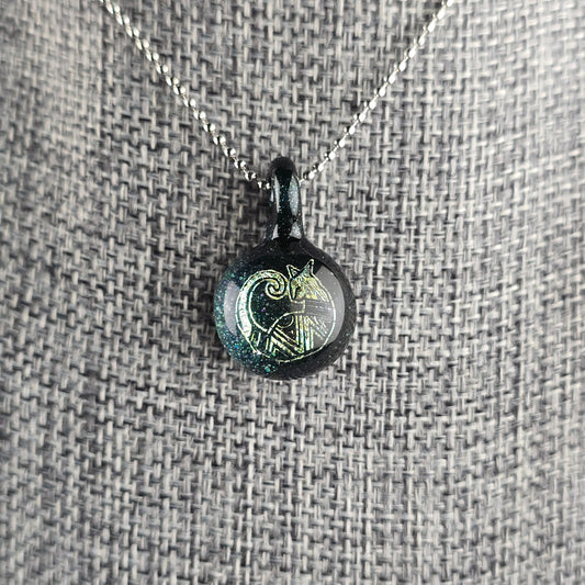 Mini Gold Dichro Aztec: Blue Stardust