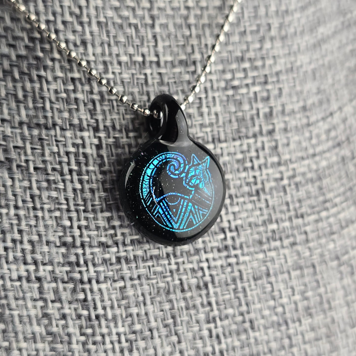 Mini Blue Dichro Aztec: Galaxy Black