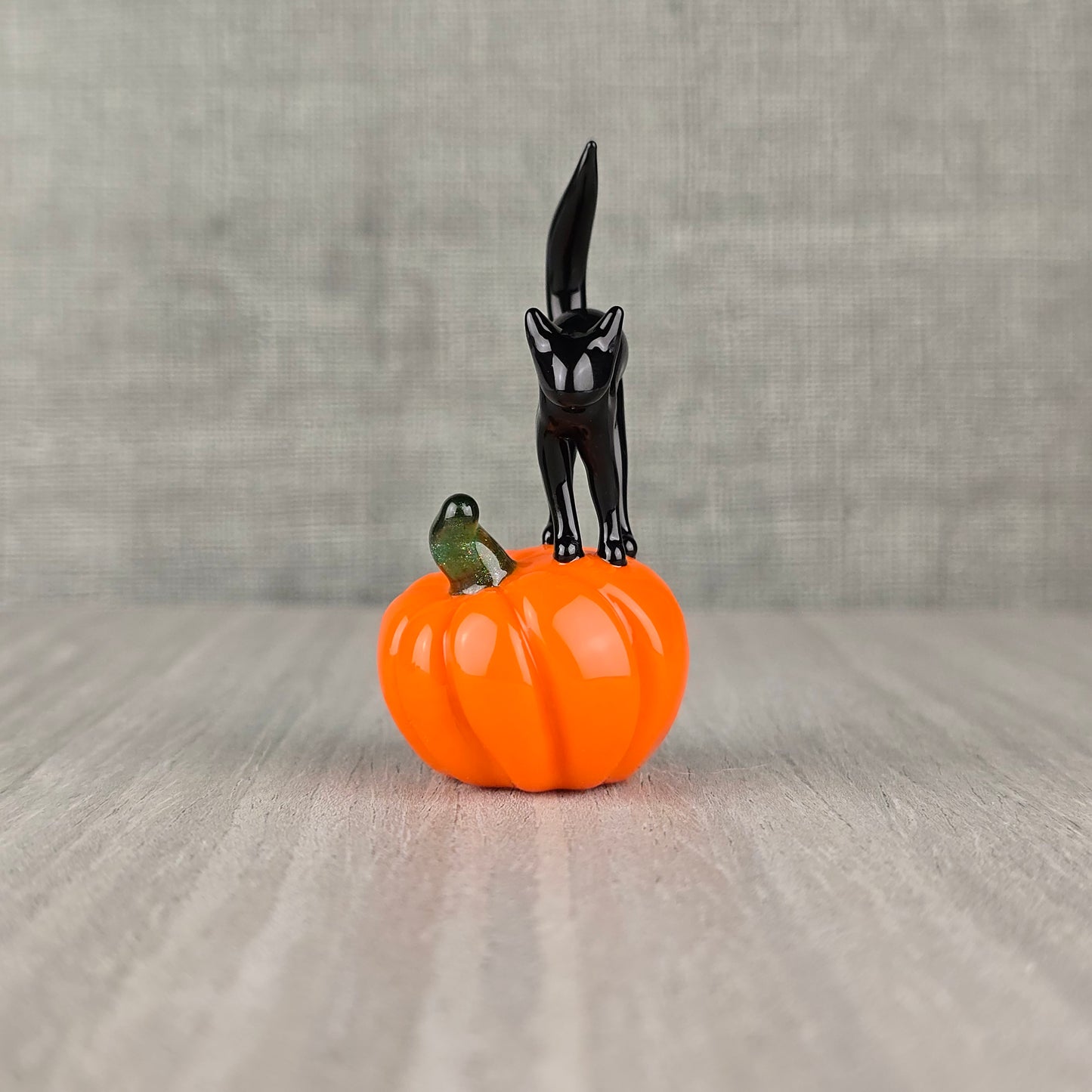 Pumpkin with small Halloween Cat