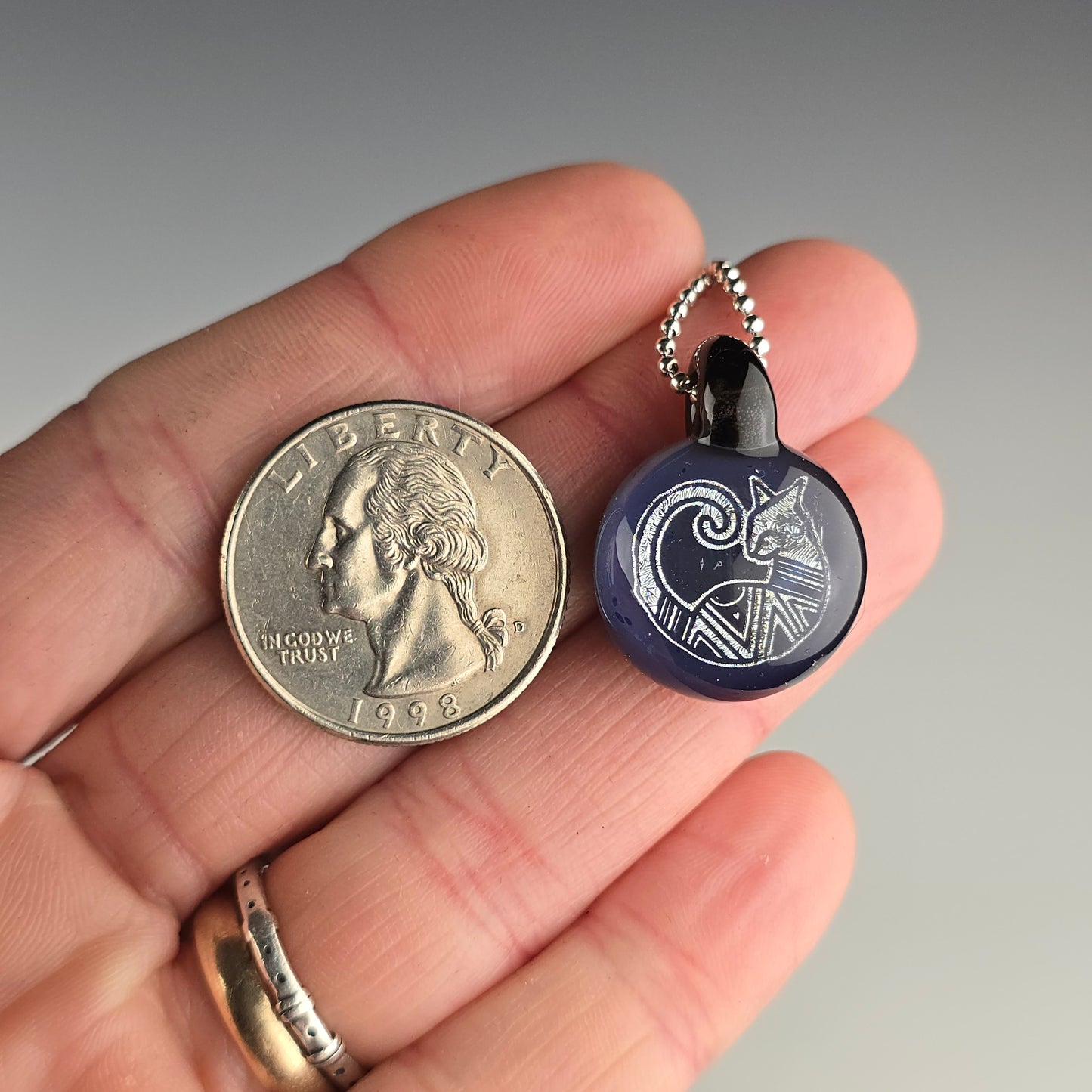 Mini Silver Dichro Aztec: Purple Sable