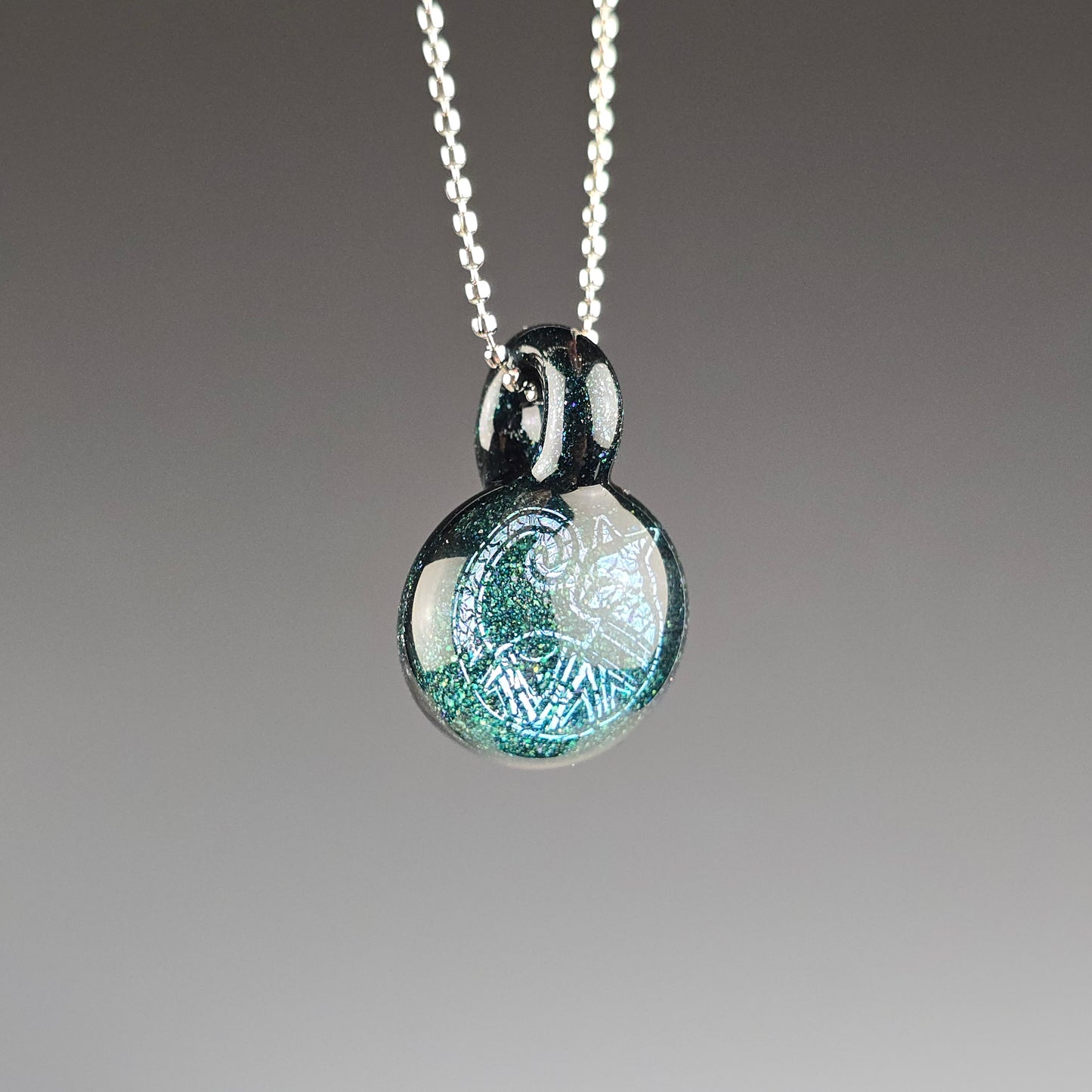 Mini Blue Dichro Aztec: Heavy Blue Leprechaun