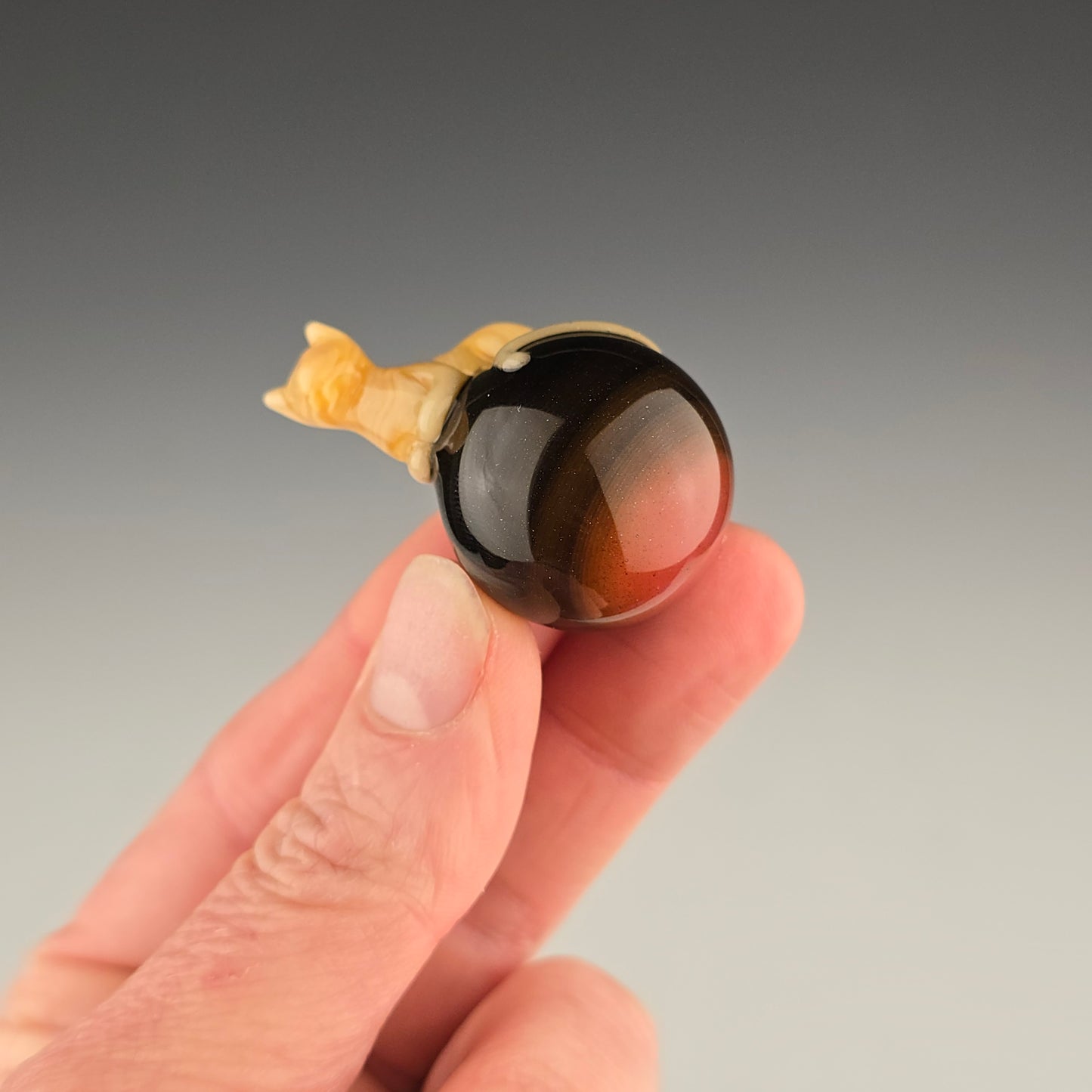 Orange Tabby Tigers Eye 25mm