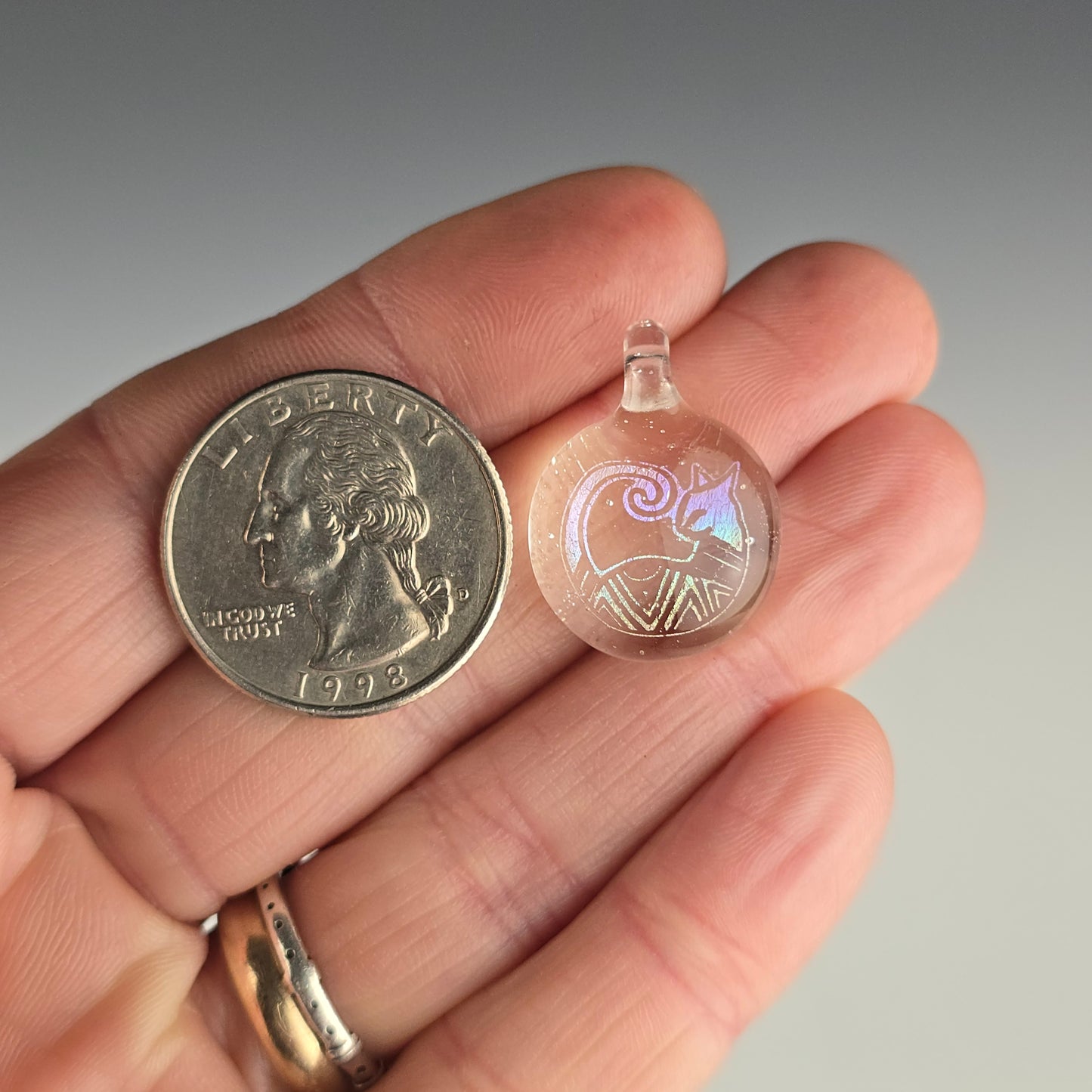 Mini Rainbow Dichro Aztec Kitty: UV Lucy